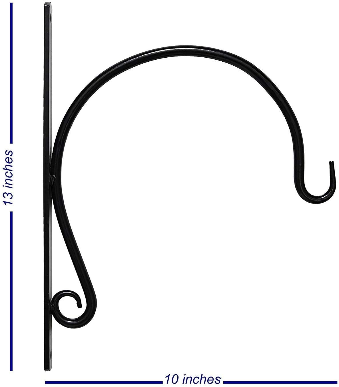 Remarkably Sturdy Hanging Plant Bracket, for Heavy Duty Doodads, Elegant Hook for Wind Chimes, Flower Baskets, Decorative Plants, Wind Spinners, Bird Feeders, Indoor & Outdoor Décor
