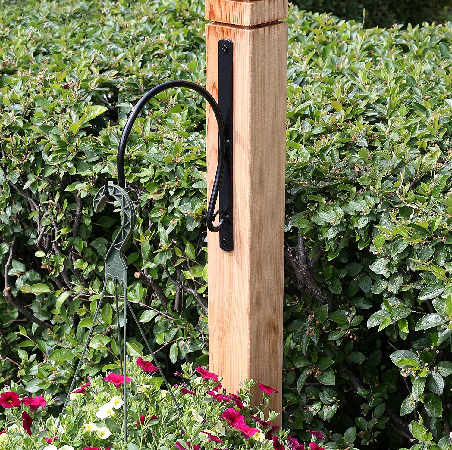 Remarkably Sturdy Hanging Plant Bracket, for Heavy Duty Doodads, Elegant Hook for Wind Chimes, Flower Baskets, Decorative Plants, Wind Spinners, Bird Feeders, Indoor & Outdoor Décor