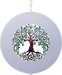 ISEO Tree of Life Wind Spinner Outdoor, 12 Inch 3D Metal Hanging Garden Decor, Yard Art for Porch Patio Balcony, Gift for Women Mom Grandma