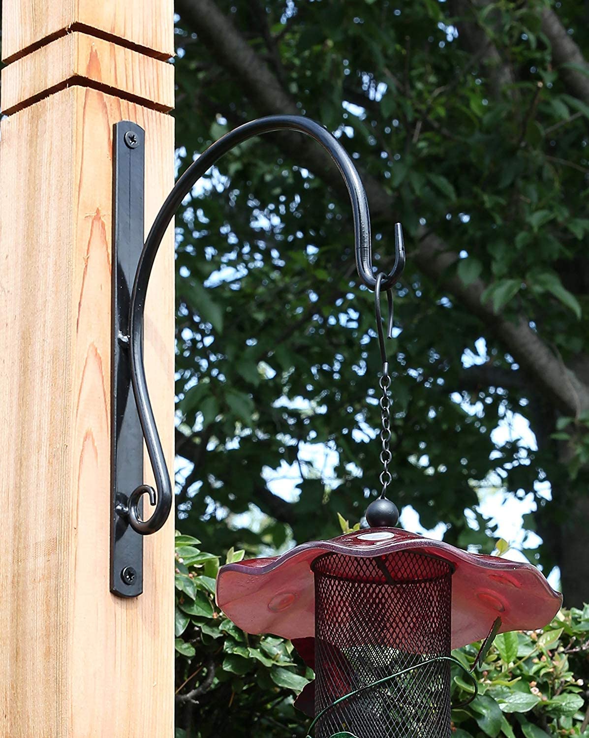 Remarkably Sturdy Hanging Plant Bracket, for Heavy Duty Doodads, Elegant Hook for Wind Chimes, Flower Baskets, Decorative Plants, Wind Spinners, Bird Feeders, Indoor & Outdoor Décor