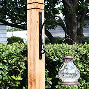 Remarkably Sturdy Hanging Plant Bracket, for Heavy Duty Doodads, Elegant Hook for Wind Chimes, Flower Baskets, Decorative Plants, Wind Spinners, Bird Feeders, Indoor & Outdoor Décor